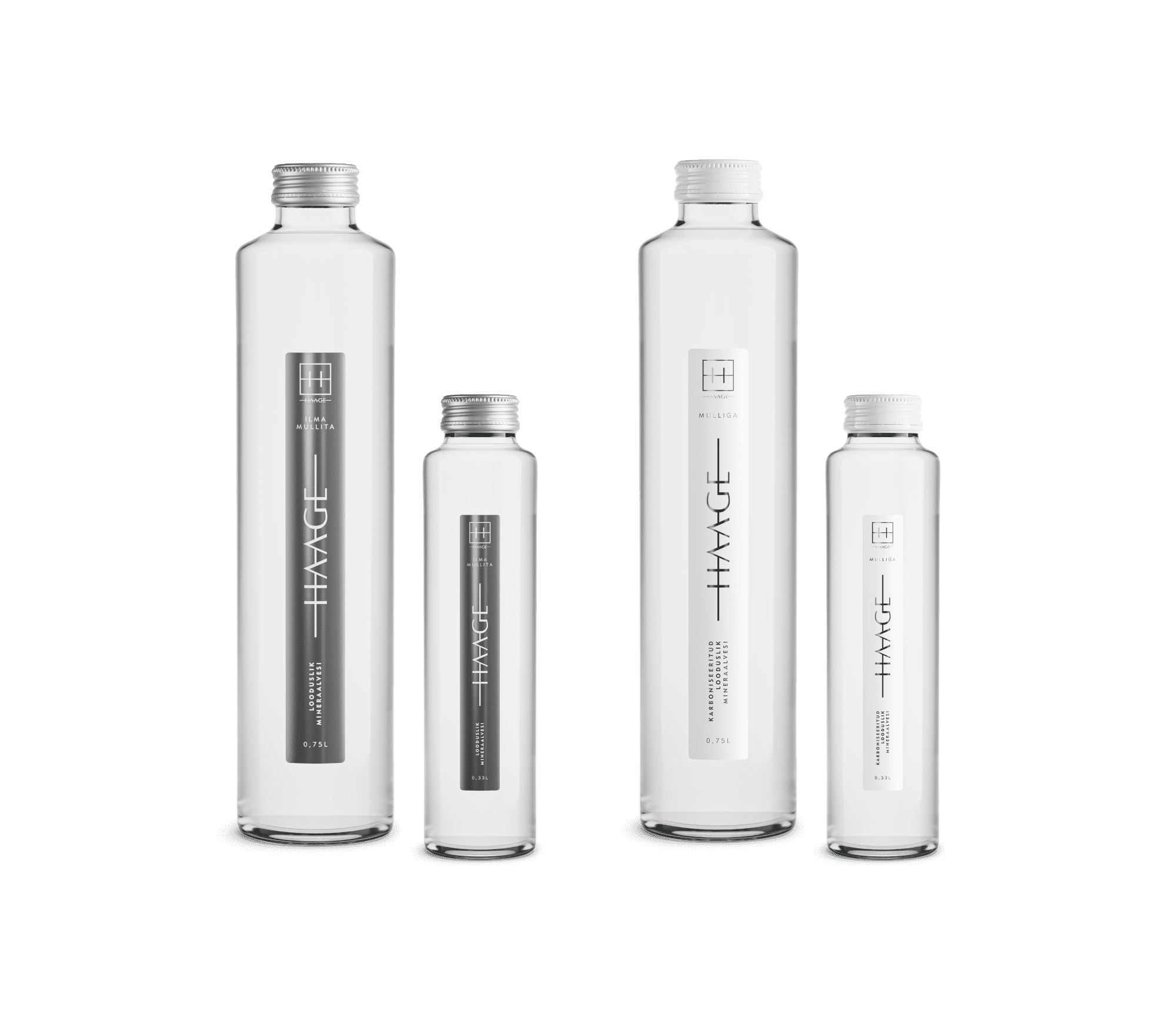 Haage-karboniseeritud ja karboniseerimata looduslik mineraalvesi